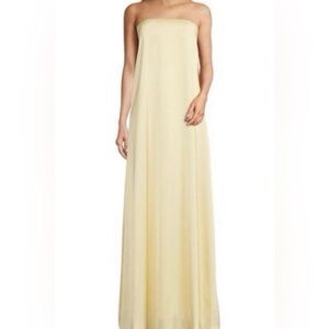 ANTONIO MELANI Strapless butter yellow Lucia  Maxi Dress